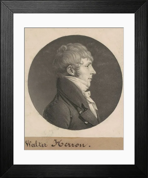 Framed Print : Walter Herron, 1808. Creator: Charles Balthazar Julien Fevret de Saint-Memin Framed Print : Walter Herron, 1808. Creator: Charles Balthazar Julien Fevret de Saint-Memin