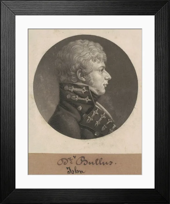 Framed Print : John Bullus, 1807. Creator: Charles Balthazar Julien Fevret de Saint-Memin Framed Print : John Bullus, 1807. Creator: Charles Balthazar Julien Fevret de Saint-Memin