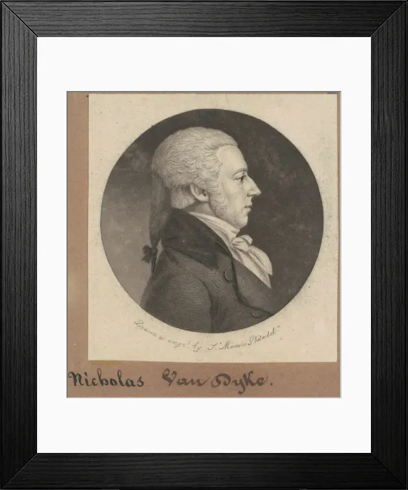 Framed Print : Nicholas Van Dyke, 1802. Creator: Charles Balthazar Julien Fevret de Saint-Mé Framed Print : Nicholas Van Dyke, 1802. Creator: Charles Balthazar Julien Fevret de Saint-Mé