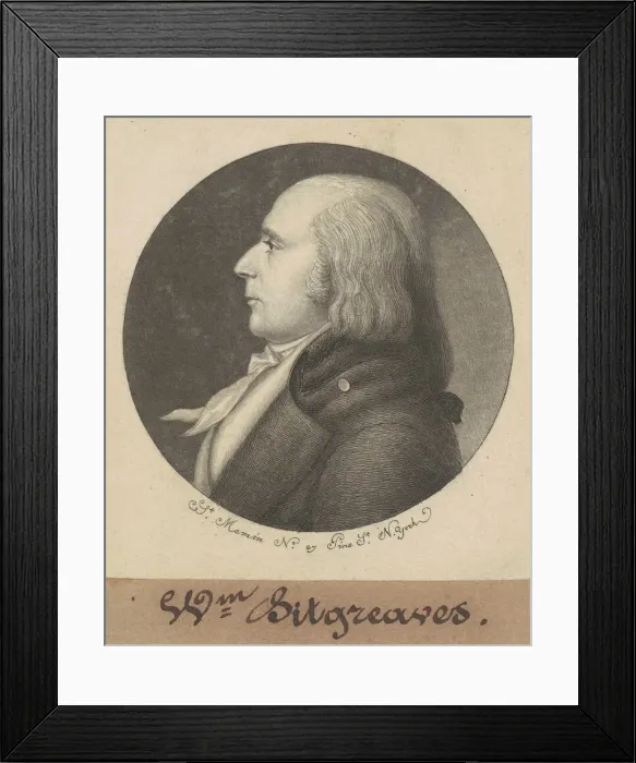 Framed Print : John Sitgreaves, 1798. Creator: Charles Balthazar Julien Fevret de Saint-Memin Framed Print : John Sitgreaves, 1798. Creator: Charles Balthazar Julien Fevret de Saint-Memin