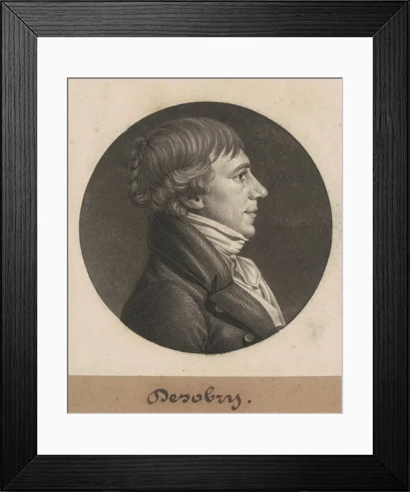 Framed Print : Desobry, 1803. Creator: Charles Balthazar Julien Fevret de Saint-Memin Framed Print : Desobry, 1803. Creator: Charles Balthazar Julien Fevret de Saint-Memin