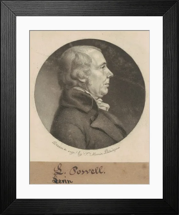 Framed Print : Leven Powell, 1800. Creator: Charles Balthazar Julien Fevret de Saint-Memin Framed Print : Leven Powell, 1800. Creator: Charles Balthazar Julien Fevret de Saint-Memin