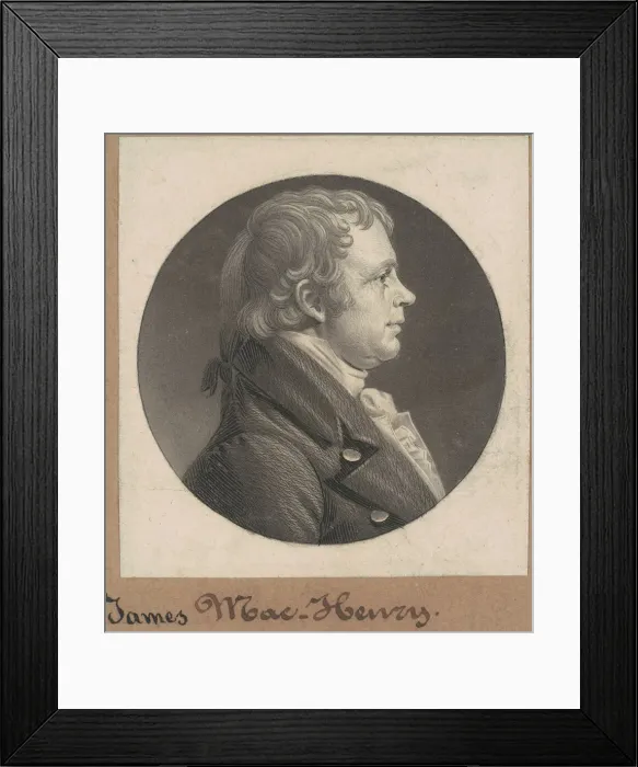 Framed Print : James McHenry, 1803. Creator: Charles Balthazar Julien Fevret de Saint-Memin Framed Print : James McHenry, 1803. Creator: Charles Balthazar Julien Fevret de Saint-Memin