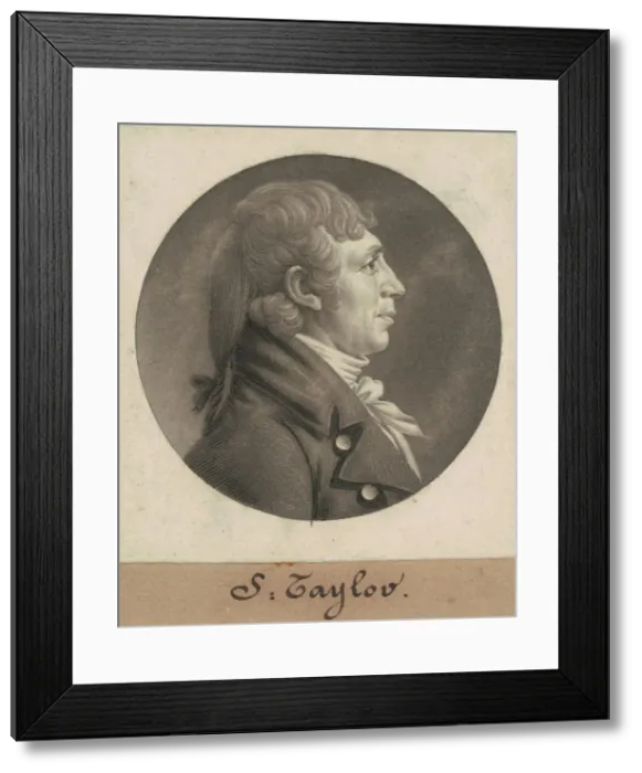 Framed Print : S. Taylor, 1805. Creator: Charles Balthazar Julien Fevret de Saint-Memin Framed Print : S. Taylor, 1805. Creator: Charles Balthazar Julien Fevret de Saint-Memin