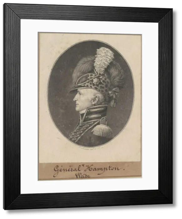 Framed Print : Wade Hampton, 1809. Creator: Charles Balthazar Julien Fevret de Saint-Memin Framed Print : Wade Hampton, 1809. Creator: Charles Balthazar Julien Fevret de Saint-Memin