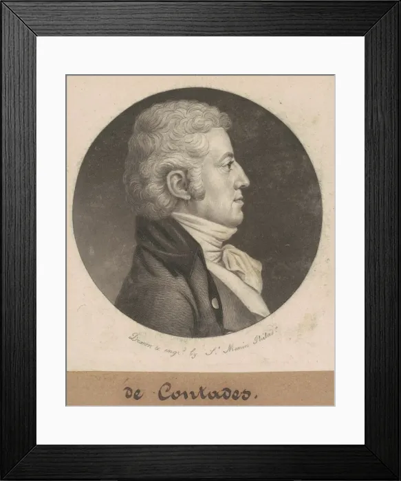 Framed Print : de Contades, 1801. Creator: Charles Balthazar Julien Fevret de Saint-Memin Framed Print : de Contades, 1801. Creator: Charles Balthazar Julien Fevret de Saint-Memin