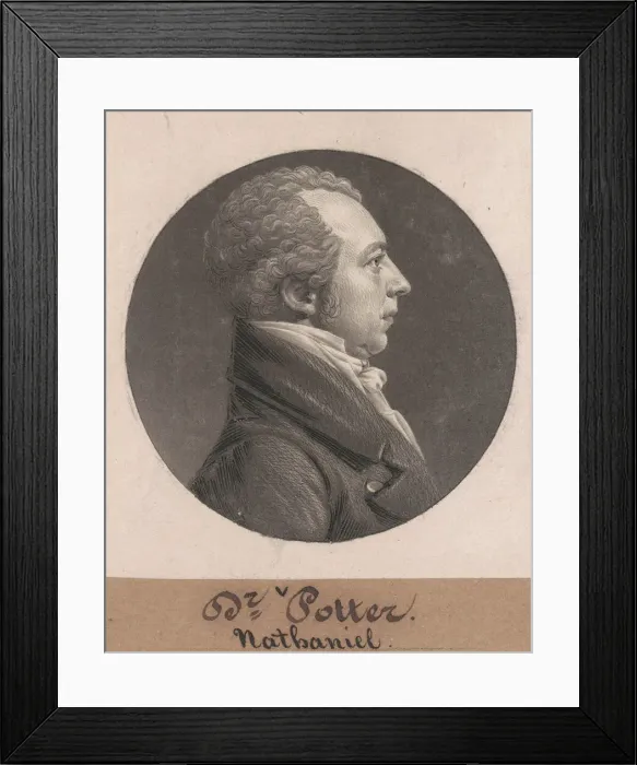 Framed Print : Nathaniel Potter, 1804. Creator: Charles Balthazar Julien Fevret de Saint-Memin Framed Print : Nathaniel Potter, 1804. Creator: Charles Balthazar Julien Fevret de Saint-Memin