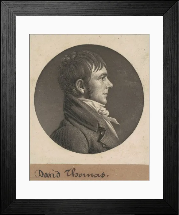 Framed Print : David Thomas, 1807. Creator: Charles Balthazar Julien Fevret de Saint-Memin Framed Print : David Thomas, 1807. Creator: Charles Balthazar Julien Fevret de Saint-Memin