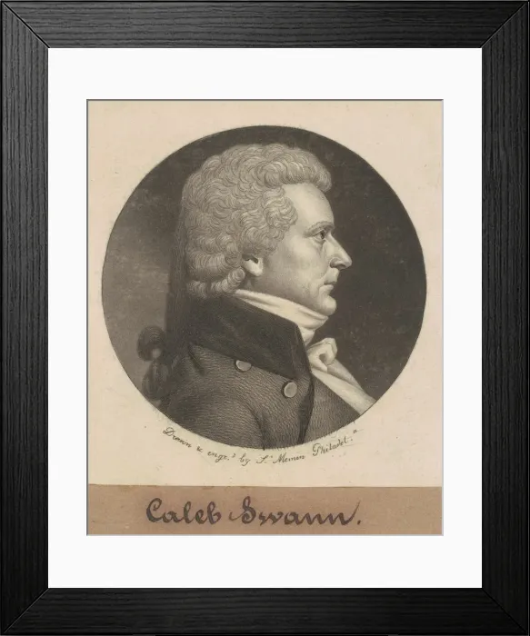 Framed Print : Caleb Swan, 1799. Creator: Charles Balthazar Julien Fevret de Saint-Memin Framed Print : Caleb Swan, 1799. Creator: Charles Balthazar Julien Fevret de Saint-Memin