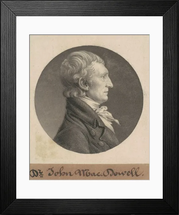 Framed Print : John McDowell, 1804. Creator: Charles Balthazar Julien Fevret de Saint-Memin Framed Print : John McDowell, 1804. Creator: Charles Balthazar Julien Fevret de Saint-Memin