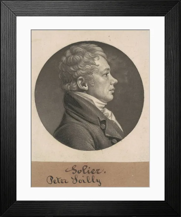 Framed Print : Peter Sailly, 1807. Creator: Charles Balthazar Julien Fevret de Saint-Memin Framed Print : Peter Sailly, 1807. Creator: Charles Balthazar Julien Fevret de Saint-Memin