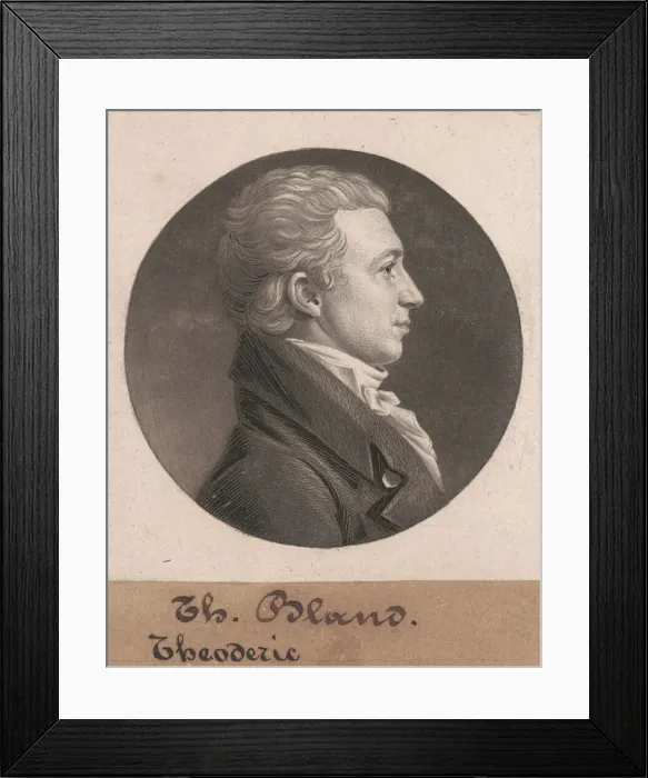 Framed Print : Theodorick Bland, 1804. Creator: Charles Balthazar Julien Fevret de Saint-Memin Framed Print : Theodorick Bland, 1804. Creator: Charles Balthazar Julien Fevret de Saint-Memin