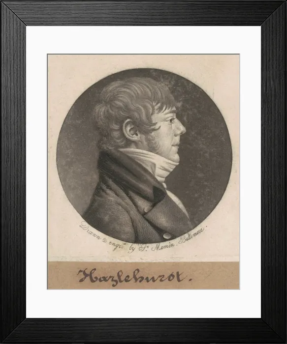 Framed Print : Hazlehurst, 1803. Creator: Charles Balthazar Julien Fevret de Saint-Memin Framed Print : Hazlehurst, 1803. Creator: Charles Balthazar Julien Fevret de Saint-Memin