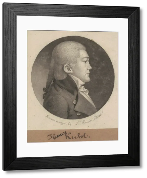 Framed Print : Henry Kuhl, 1802. Creator: Charles Balthazar Julien Fevret de Saint-Memin Framed Print : Henry Kuhl, 1802. Creator: Charles Balthazar Julien Fevret de Saint-Memin
