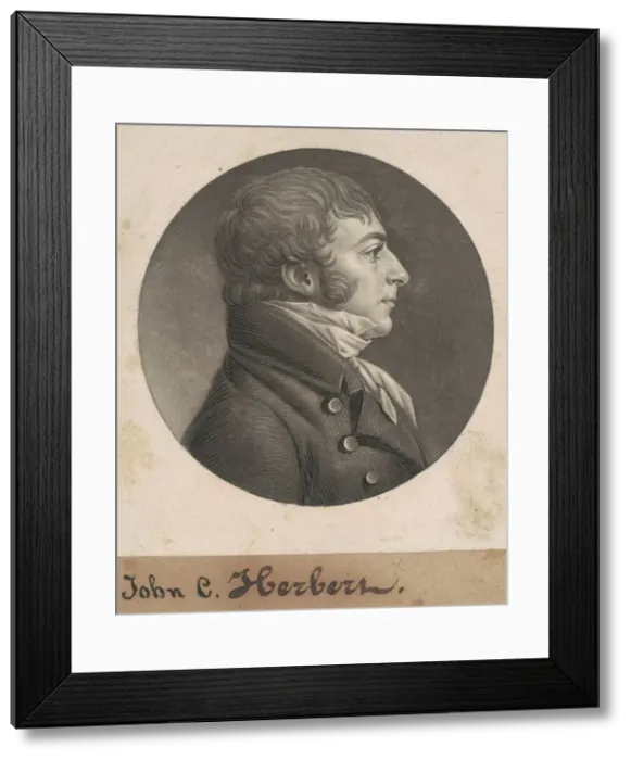 Framed Print : John Carlyle Herbert, 1807. Creator: Charles Balthazar Julien Fevret de Saint-Mé Framed Print : John Carlyle Herbert, 1807. Creator: Charles Balthazar Julien Fevret de Saint-Mé