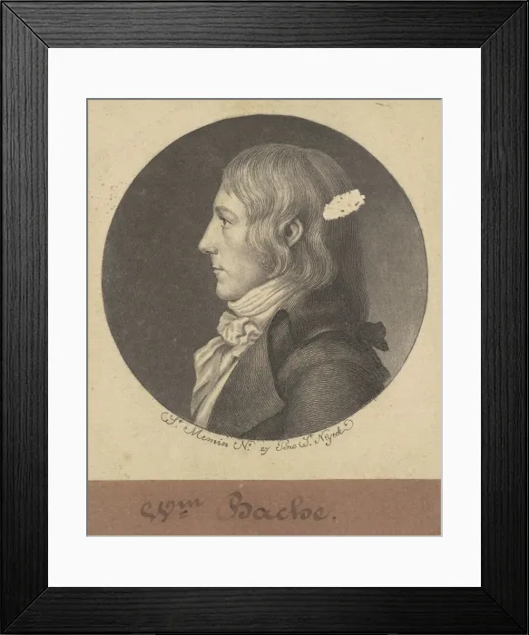 Framed Print : William Bache, 1797. Creator: Charles Balthazar Julien Fevret de Saint-Memin Framed Print : William Bache, 1797. Creator: Charles Balthazar Julien Fevret de Saint-Memin