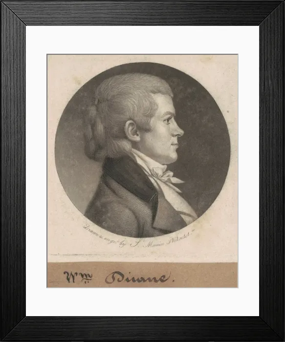Framed Print : William Duane, 1802. Creator: Charles Balthazar Julien Fevret de Saint-Memin