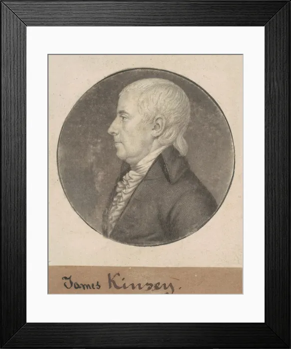 Framed Print : James Kinsey, 1807. Creator: Charles Balthazar Julien Fevret de Saint-Memin Framed Print : James Kinsey, 1807. Creator: Charles Balthazar Julien Fevret de Saint-Memin
