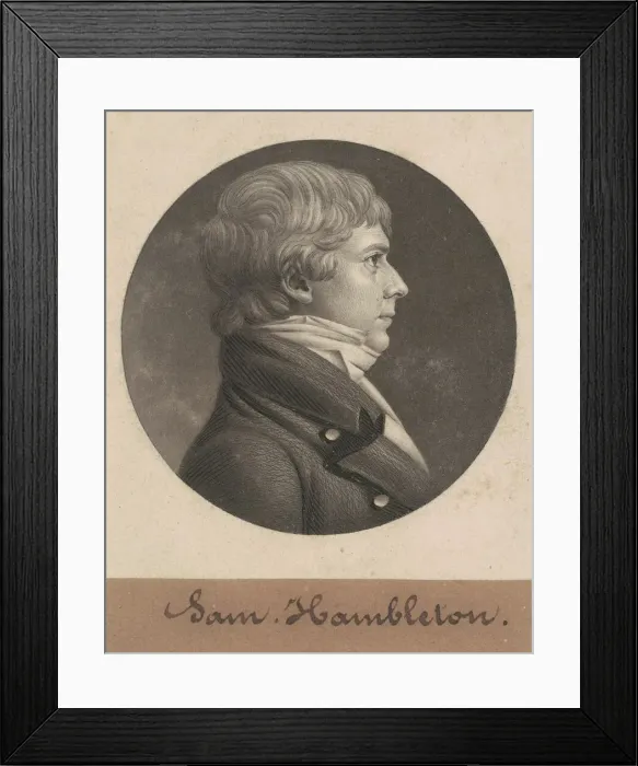 Framed Print : Samuel Hambleton, 1806. Creator: Charles Balthazar Julien Fevret de Saint-Memin Framed Print : Samuel Hambleton, 1806. Creator: Charles Balthazar Julien Fevret de Saint-Memin