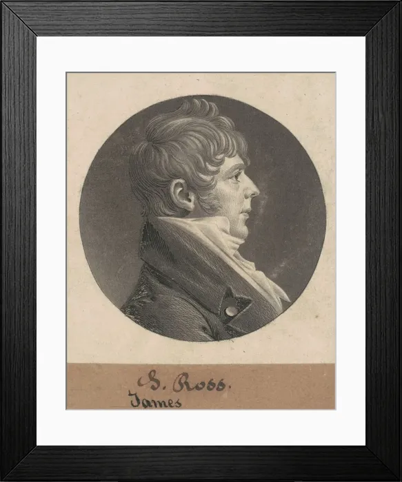 Framed Print : J. Ross, 1803. Creator: Charles Balthazar Julien Fevret de Saint-Memin Framed Print : J. Ross, 1803. Creator: Charles Balthazar Julien Fevret de Saint-Memin