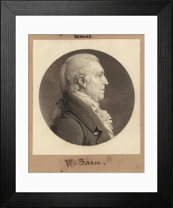 Framed Print : Joseph Barn, 1808. Creator: Charles Balthazar Julien Fevret de Saint-Memin Framed Print : Joseph Barn, 1808. Creator: Charles Balthazar Julien Fevret de Saint-Memin