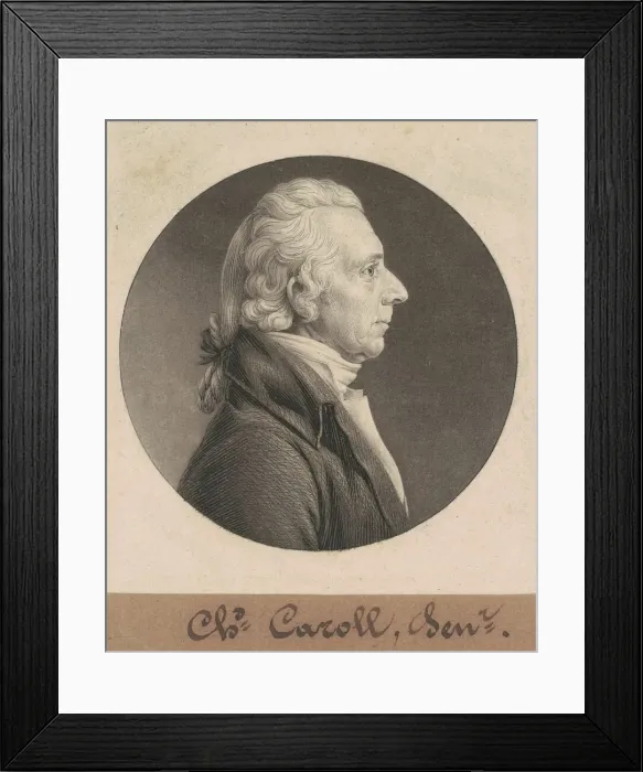 Framed Print : Charles Carroll, 1804. Creator: Charles Balthazar Julien Fevret de Saint-Memin Framed Print : Charles Carroll, 1804. Creator: Charles Balthazar Julien Fevret de Saint-Memin