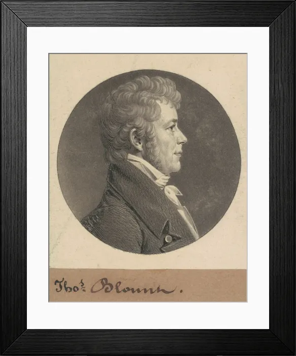 Framed Print : Thomas Blount, 1807. Creator: Charles Balthazar Julien Fevret de Saint-Memin Framed Print : Thomas Blount, 1807. Creator: Charles Balthazar Julien Fevret de Saint-Memin