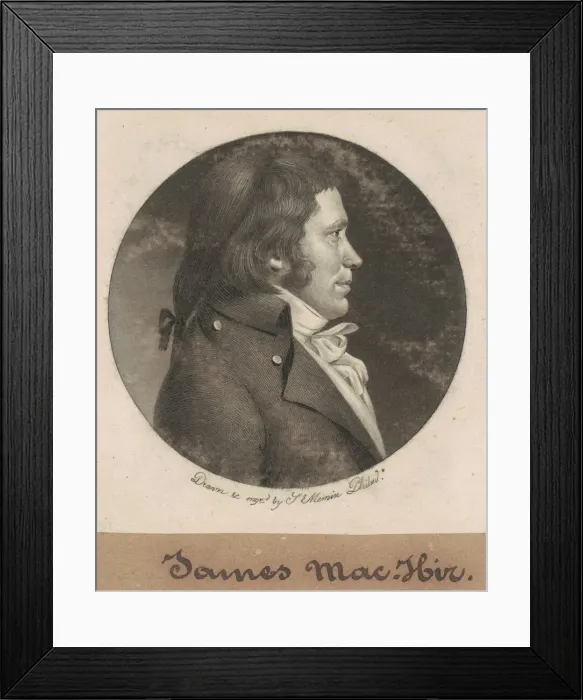 Framed Print : James Machir, 1799. Creator: Charles Balthazar Julien Fevret de Saint-Memin Framed Print : James Machir, 1799. Creator: Charles Balthazar Julien Fevret de Saint-Memin