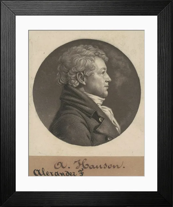 Framed Print : Alexander Contee Hanson, 1804. Creator: Charles Balthazar Julien Fé Framed Print : Alexander Contee Hanson, 1804. Creator: Charles Balthazar Julien Fé