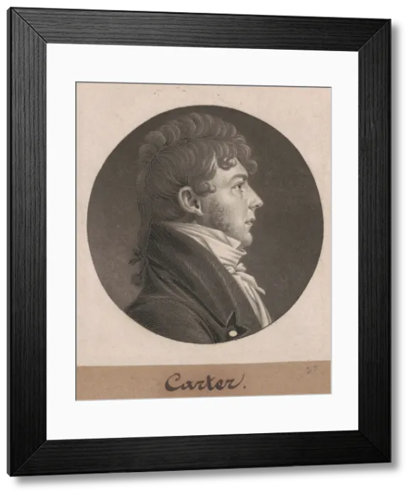 Framed Print : Carter, 1804. Creator: Charles Balthazar Julien Fevret de Saint-Memin Framed Print : Carter, 1804. Creator: Charles Balthazar Julien Fevret de Saint-Memin