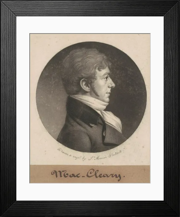 Framed Print : MacCleary, 1802. Creator: Charles Balthazar Julien Fevret de Saint-Memin Framed Print : MacCleary, 1802. Creator: Charles Balthazar Julien Fevret de Saint-Memin
