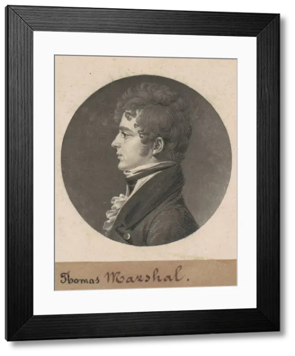 Framed Print : Thomas Marshall, 1808. Creator: Charles Balthazar Julien Fevret de Saint-Memin Framed Print : Thomas Marshall, 1808. Creator: Charles Balthazar Julien Fevret de Saint-Memin