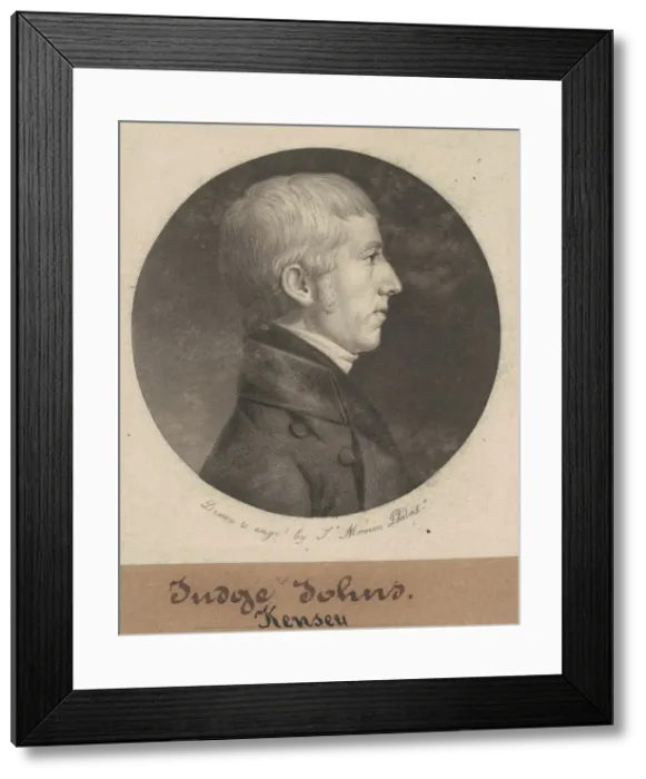 Framed Print : Kensey Johns, 1802. Creator: Charles Balthazar Julien Fevret de Saint-Memin Framed Print : Kensey Johns, 1802. Creator: Charles Balthazar Julien Fevret de Saint-Memin