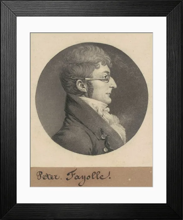 Framed Print : Peter Fayolle, 1809. Creator: Charles Balthazar Julien Fevret de Saint-Memin Framed Print : Peter Fayolle, 1809. Creator: Charles Balthazar Julien Fevret de Saint-Memin