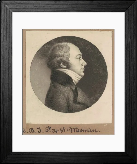 Framed Print : Charles Balthazar Julien Fevret de Saint-Memin, 1801 Framed Print : Charles Balthazar Julien Fevret de Saint-Memin, 1801
