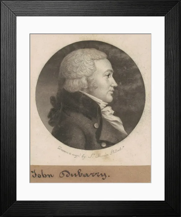 Framed Print : John Dubarry, 1802. Creator: Charles Balthazar Julien Fevret de Saint-Memin Framed Print : John Dubarry, 1802. Creator: Charles Balthazar Julien Fevret de Saint-Memin