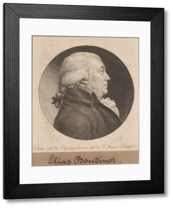 Framed Print : Elias Boudinot, 1798. Creator: Charles Balthazar Julien Fevret de Saint-Memin Framed Print : Elias Boudinot, 1798. Creator: Charles Balthazar Julien Fevret de Saint-Memin