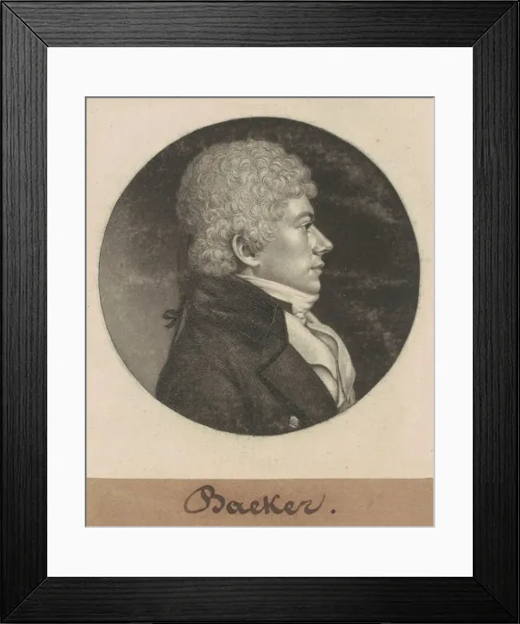 Framed Print : Baeker, 1799. Creator: Charles Balthazar Julien Fevret de Saint-Memin Framed Print : Baeker, 1799. Creator: Charles Balthazar Julien Fevret de Saint-Memin