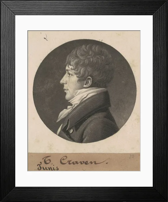 Framed Print : Tunis Craven, 1805. Creator: Charles Balthazar Julien Fevret de Saint-Memin Framed Print : Tunis Craven, 1805. Creator: Charles Balthazar Julien Fevret de Saint-Memin