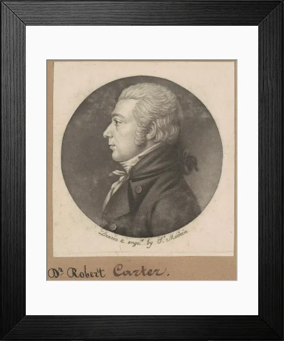 Framed Print : Robert Carter, 1801. Creator: Charles Balthazar Julien Fevret de Saint-Memin Framed Print : Robert Carter, 1801. Creator: Charles Balthazar Julien Fevret de Saint-Memin