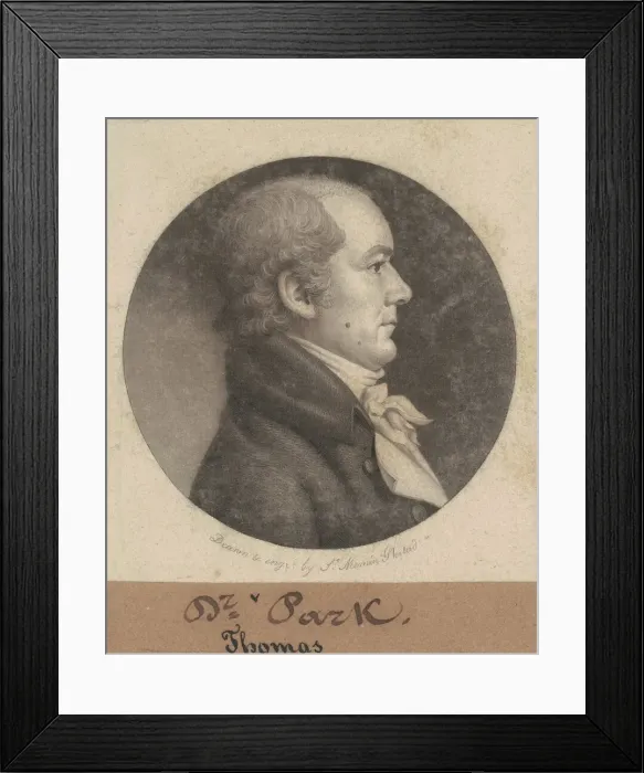 Framed Print : Thomas Parke, 1802. Creator: Charles Balthazar Julien Fevret de Saint-Memin Framed Print : Thomas Parke, 1802. Creator: Charles Balthazar Julien Fevret de Saint-Memin
