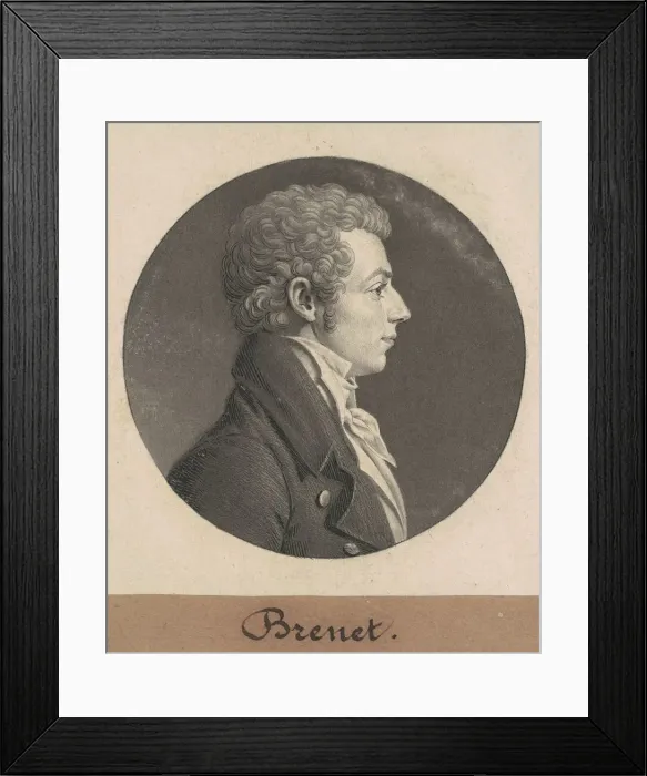 Framed Print : Henry Brunet, 1808. Creator: Charles Balthazar Julien Fevret de Saint-Memin Framed Print : Henry Brunet, 1808. Creator: Charles Balthazar Julien Fevret de Saint-Memin