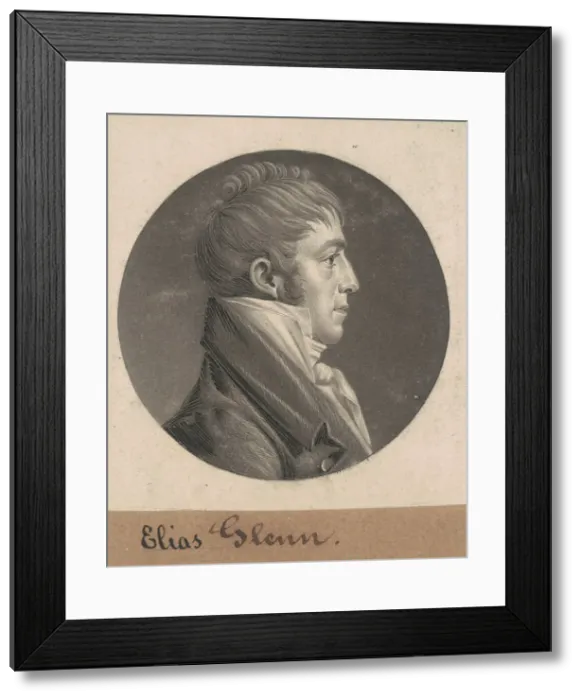 Framed Print : Elias Glenn, 1803. Creator: Charles Balthazar Julien Fevret de Saint-Memin Framed Print : Elias Glenn, 1803. Creator: Charles Balthazar Julien Fevret de Saint-Memin