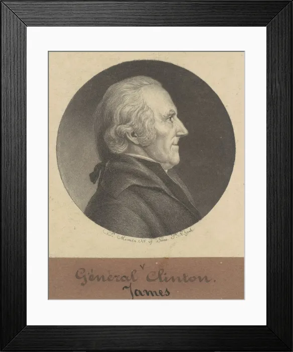 Framed Print : James Clinton, 1797. Creator: Charles Balthazar Julien Fevret de Saint-Memin Framed Print : James Clinton, 1797. Creator: Charles Balthazar Julien Fevret de Saint-Memin