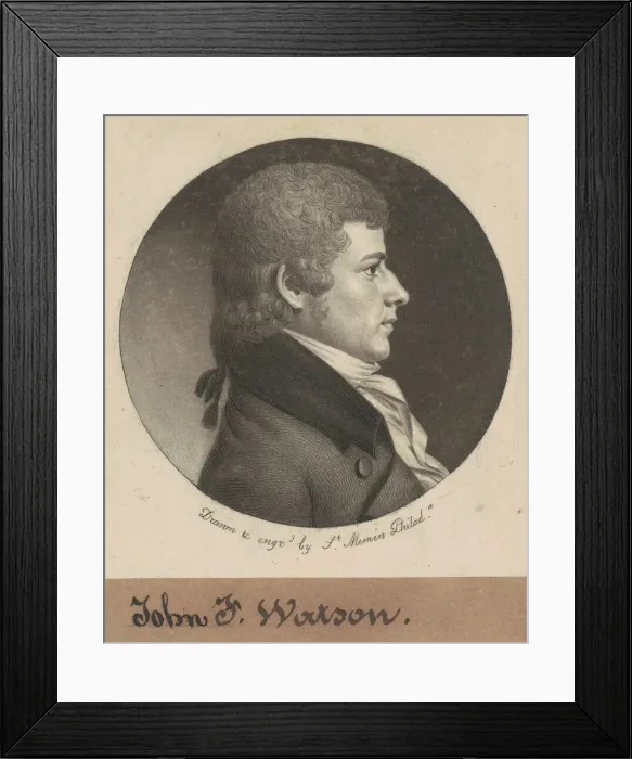 Framed Print : John Fanning Watson, 1800. Creator: Charles Balthazar Julien Fevret de Saint-Mé Framed Print : John Fanning Watson, 1800. Creator: Charles Balthazar Julien Fevret de Saint-Mé