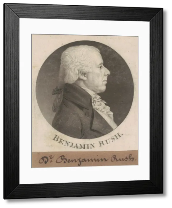 Framed Print : Benjamin Rush, 1802. Creator: Charles Balthazar Julien Fevret de Saint-Memin Framed Print : Benjamin Rush, 1802. Creator: Charles Balthazar Julien Fevret de Saint-Memin