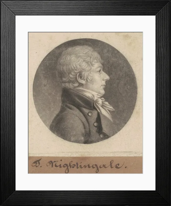 Framed Print : T. Nightingale, 1801. Creator: Charles Balthazar Julien Fevret de Saint-Memin Framed Print : T. Nightingale, 1801. Creator: Charles Balthazar Julien Fevret de Saint-Memin