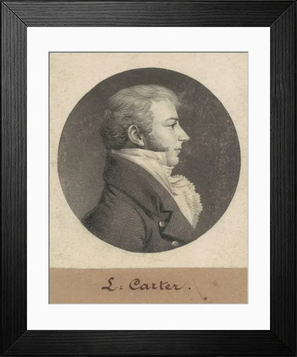 Framed Print : Robert Baylor Carter, 1805. Creator: Charles Balthazar Julien Fevret de Saint-Mé Framed Print : Robert Baylor Carter, 1805. Creator: Charles Balthazar Julien Fevret de Saint-Mé