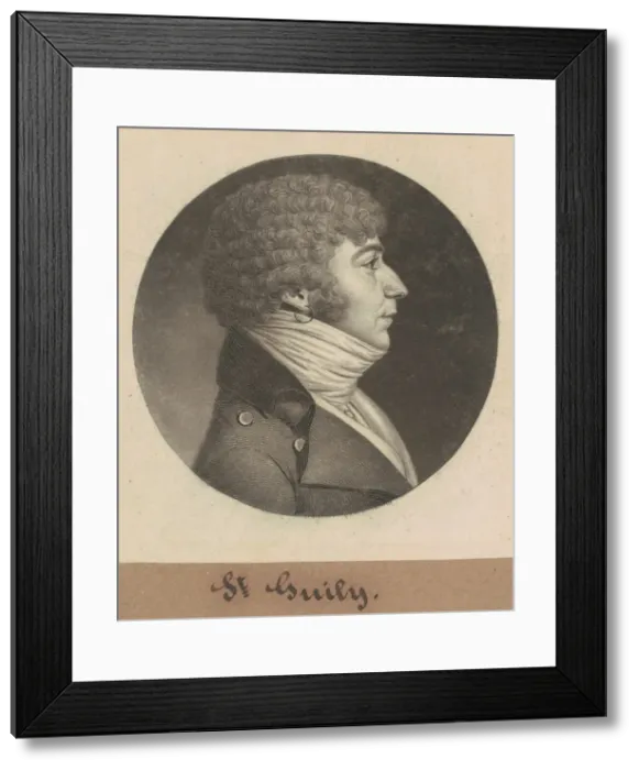 Framed Print : St. Guily, 1801. Creator: Charles Balthazar Julien Fevret de Saint-Memin Framed Print : St. Guily, 1801. Creator: Charles Balthazar Julien Fevret de Saint-Memin