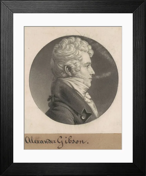 Framed Print : Alexander Gibson, 1808. Creator: Charles Balthazar Julien Fevret de Saint-Memin Framed Print : Alexander Gibson, 1808. Creator: Charles Balthazar Julien Fevret de Saint-Memin